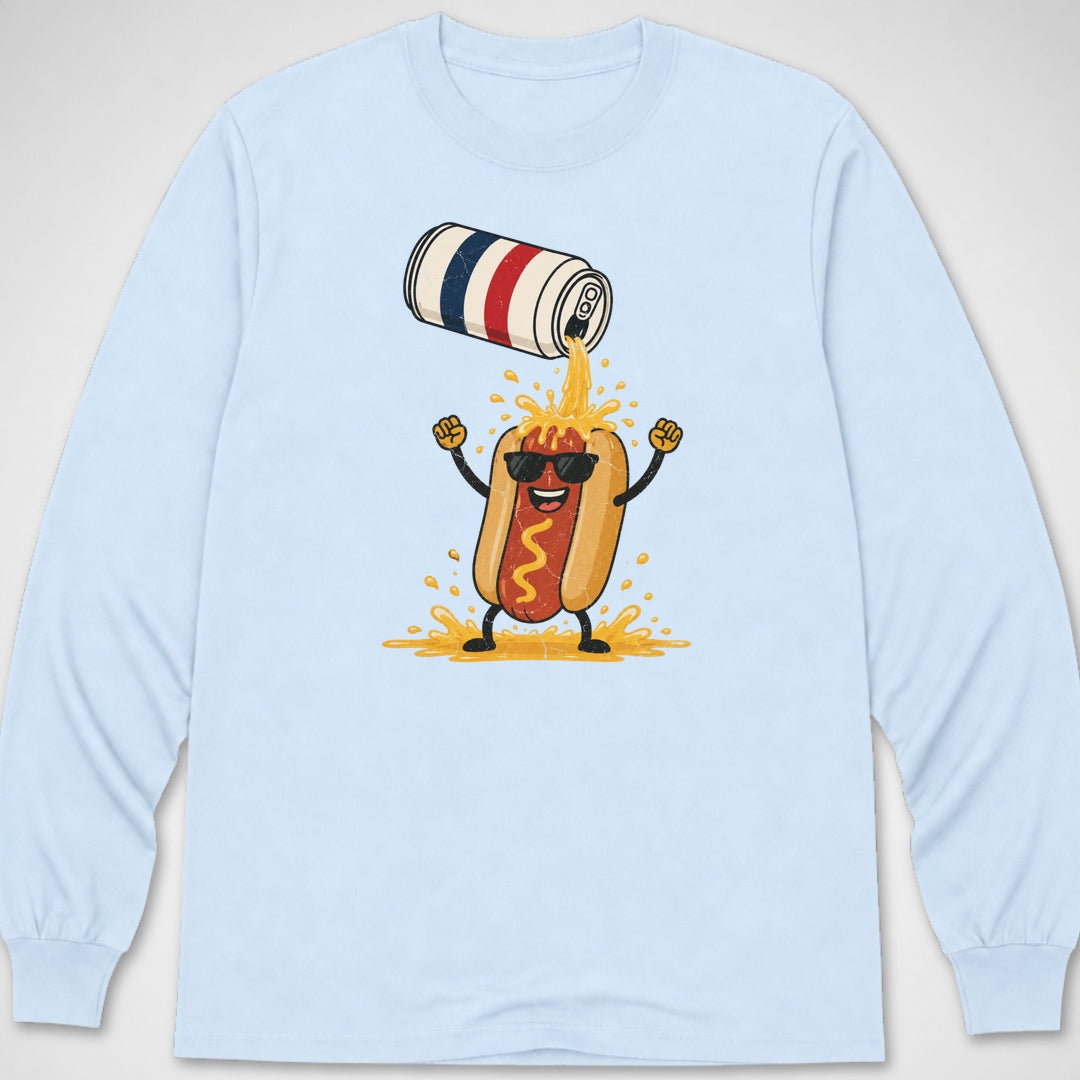 Hotdog Beer Shower — Long Sleeve Tee product image 9