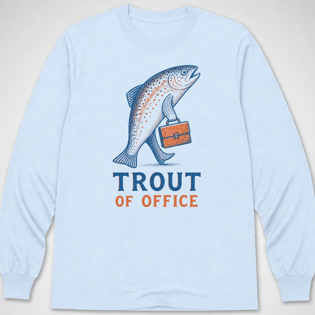 Trout Of Office — Long Sleeve Tee product image 1