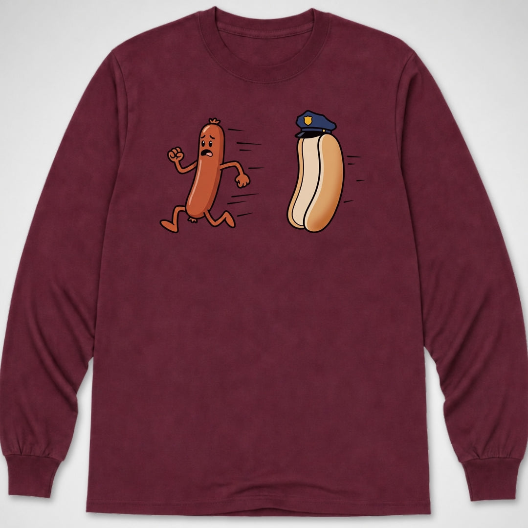 Hotdog on the Run — Long Sleeve Tee product image 4