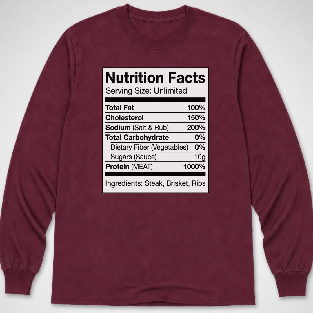 Nutrition Facts — Long Sleeve Tee product image 3