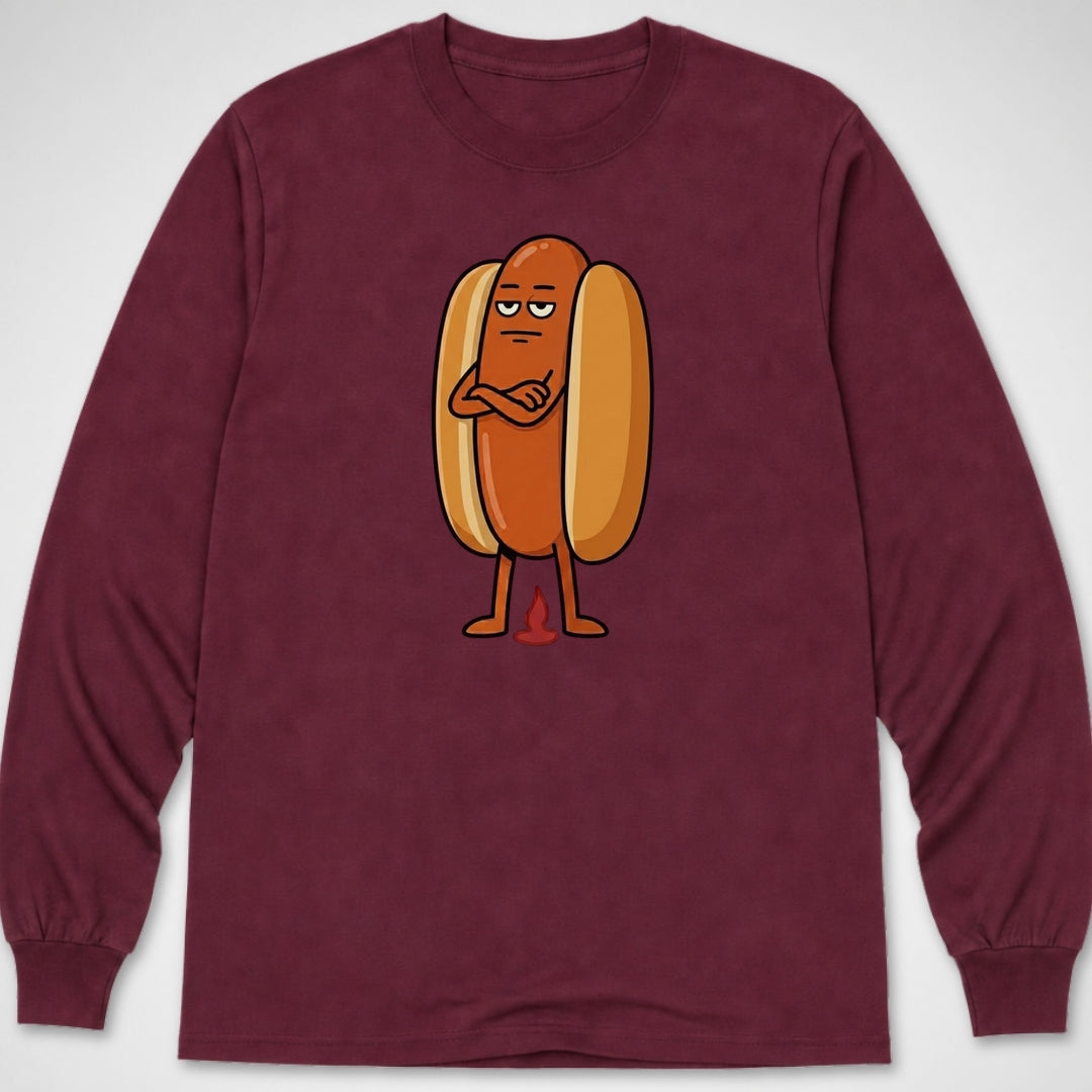 Hotdog Don't Give A... — Long Sleeve Tee product image 1