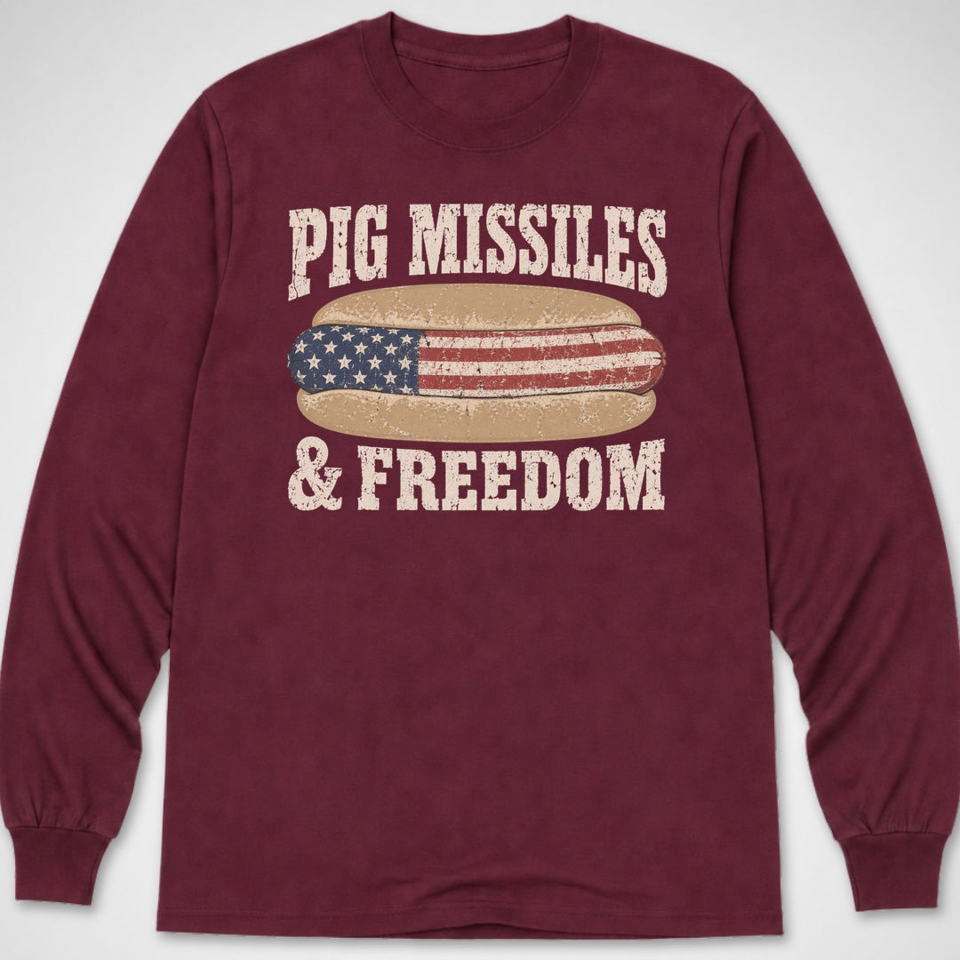 Pig Missiles & Freedom — Long Sleeve Tee product image 4