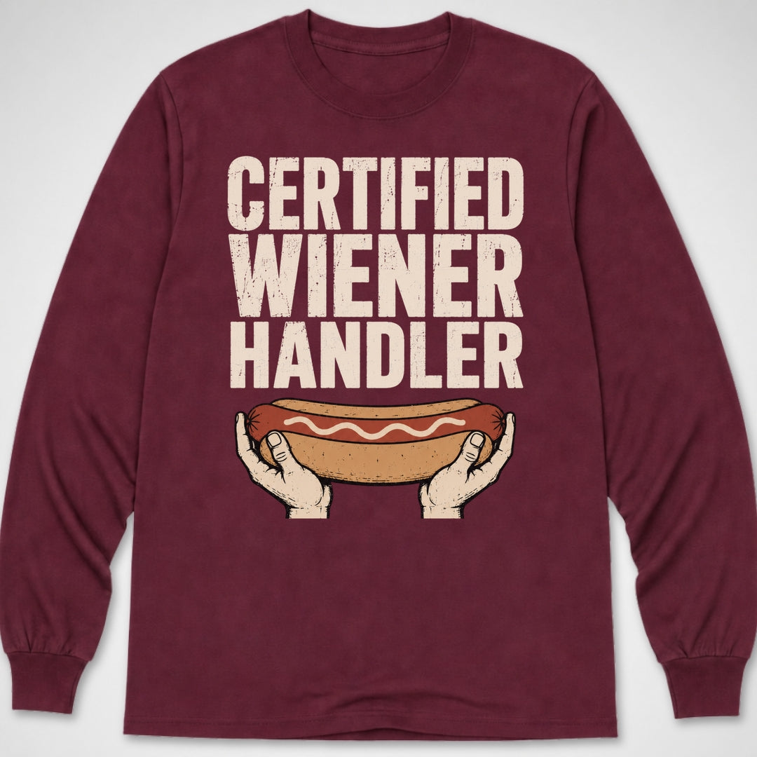 Certified Wiener Handler — Long Sleeve Tee product image 4
