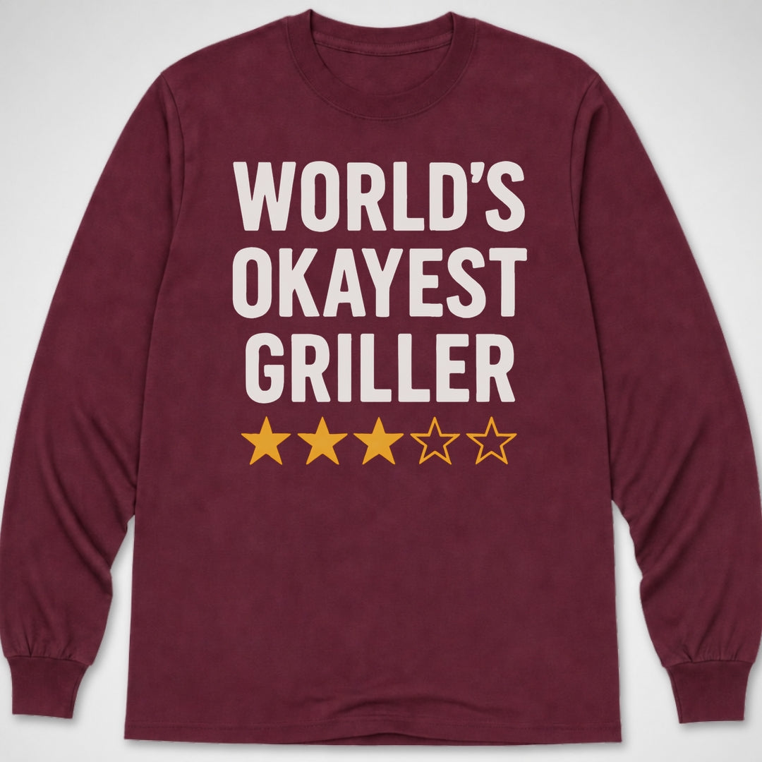 World's Okayest Griller — Long Sleeve Tee product image 3