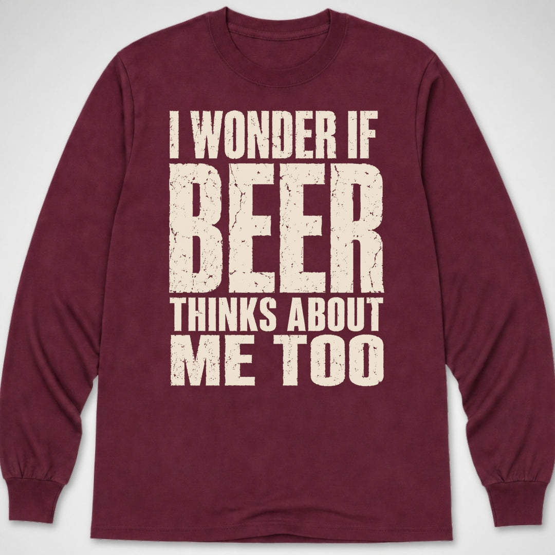 I Wonder if Beer... — Long Sleeve Tee product image 3