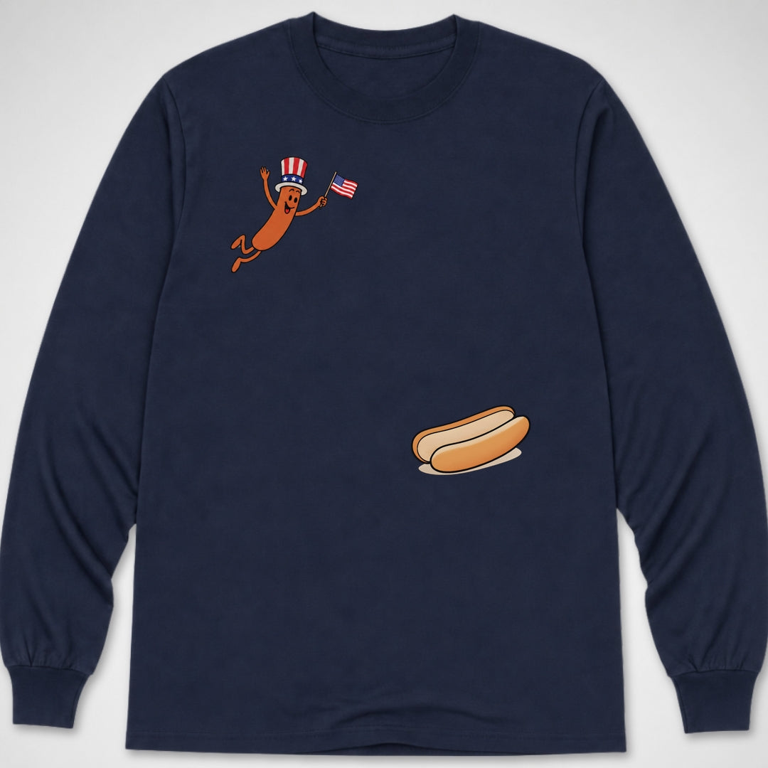 Hotdog Freedom Dive — Long Sleeve Tee product image 6