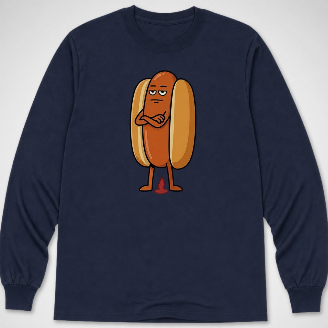 Hotdog Don't Give A... — Long Sleeve Tee product image 5