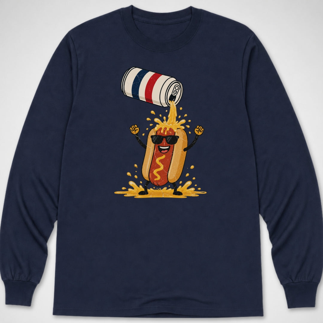 Hotdog Beer Shower — Long Sleeve Tee product image 6