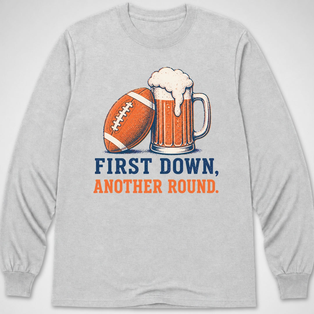 First Down Another Round — Long Sleeve Tee product image 5