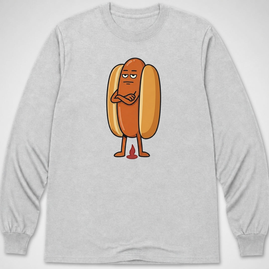 Hotdog Don't Give A... — Long Sleeve Tee product image 7