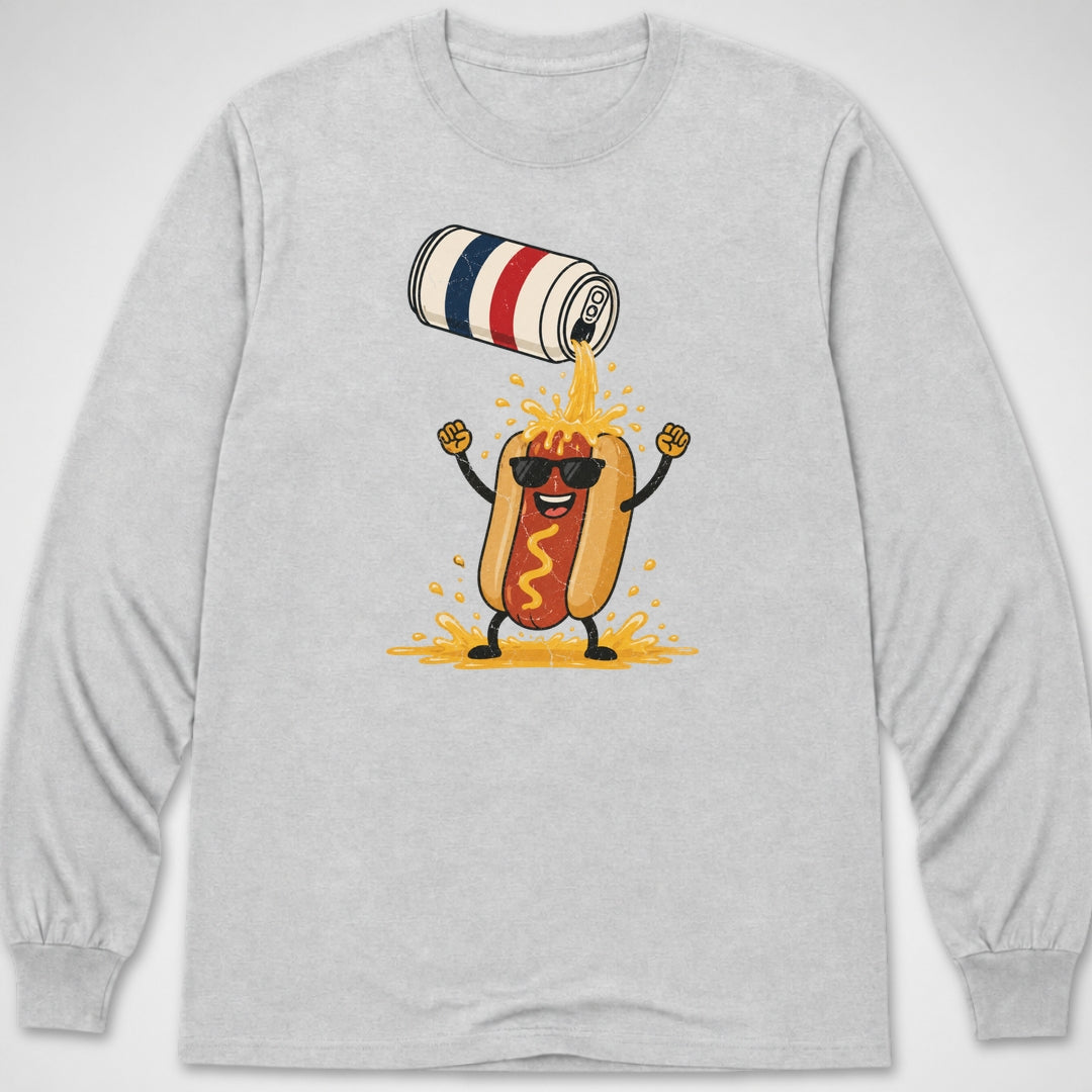Hotdog Beer Shower — Long Sleeve Tee product image 1