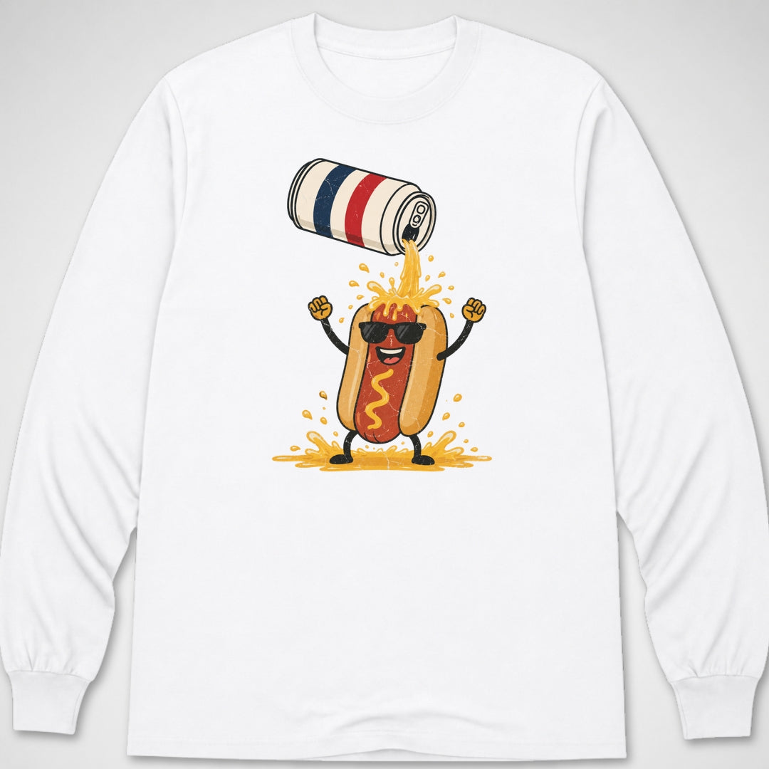 Hotdog Beer Shower — Long Sleeve Tee product image 7