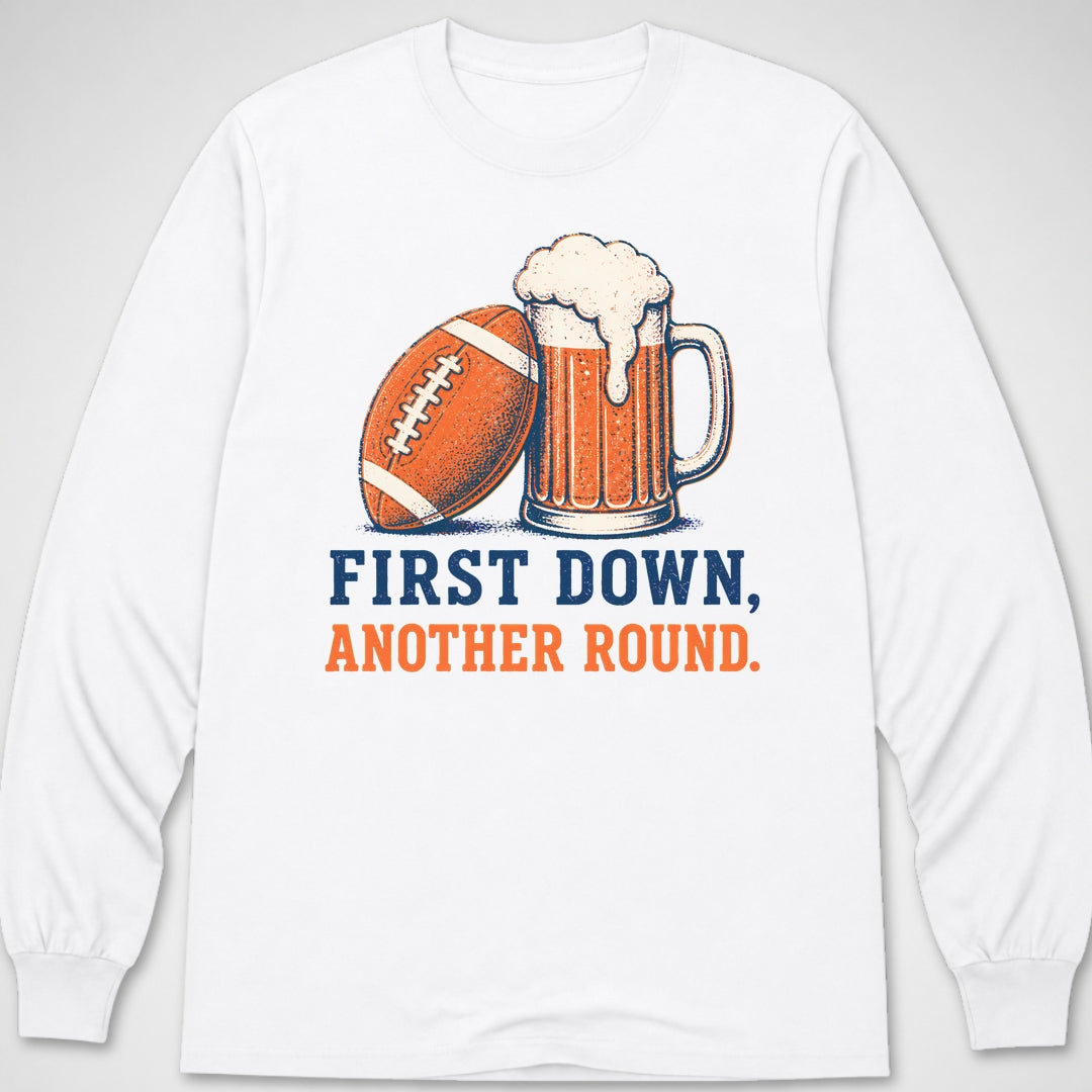 First Down Another Round — Long Sleeve Tee product image 4