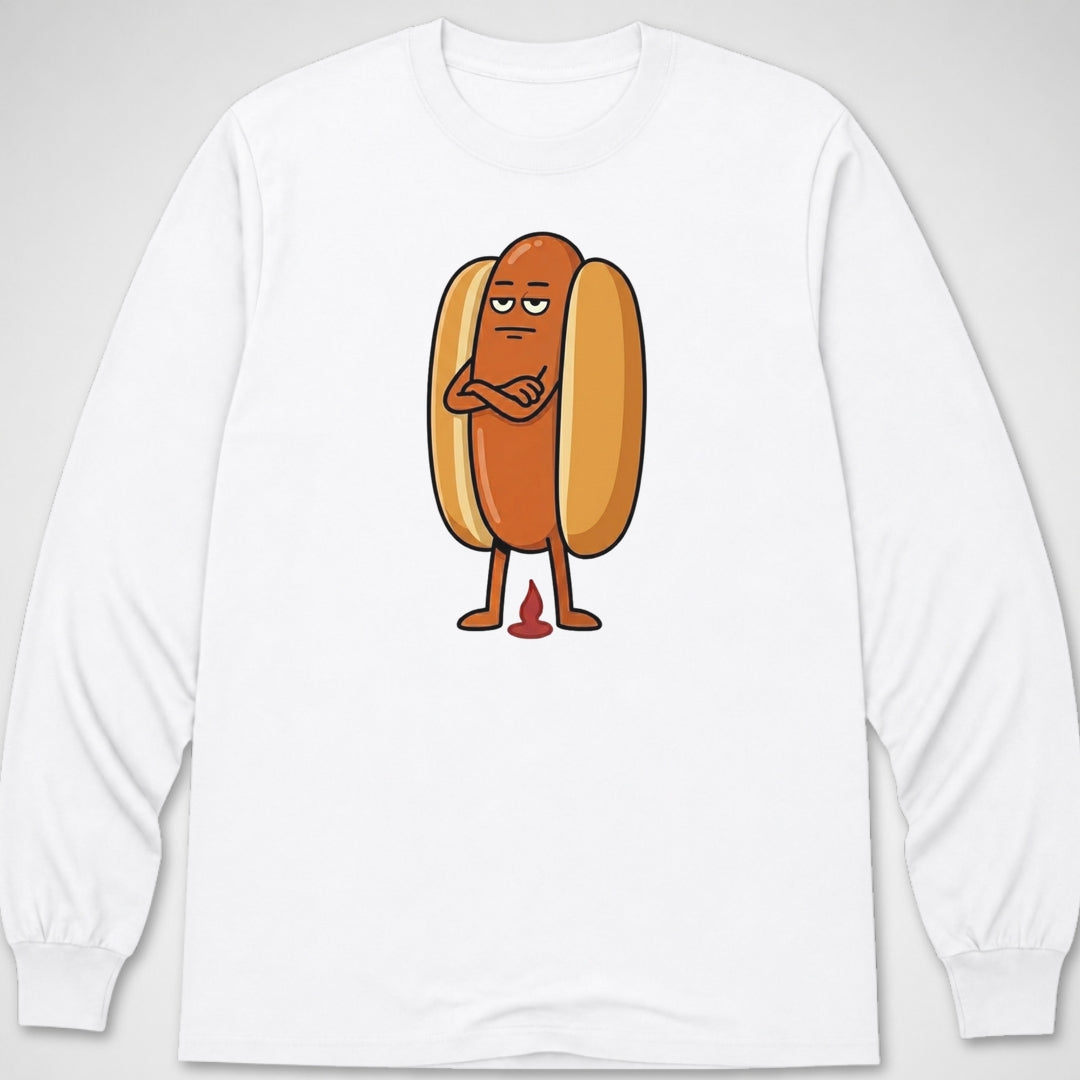 Hotdog Don't Give A... — Long Sleeve Tee product image 6
