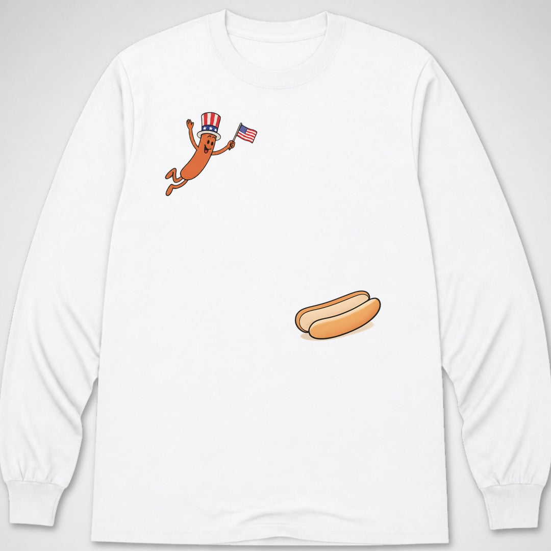 Hotdog Freedom Dive — Long Sleeve Tee product image 7